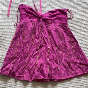 Free People Magenta Tube Top/Halter Size S